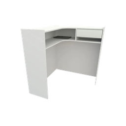 Balcão L Caixa Atendimento Recepção Consultório Academia Comércio Lojas - Cód. 200 - Cor Branco - 3