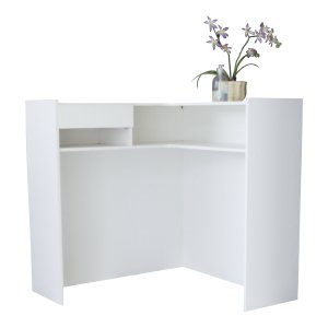 Balcão L Caixa Atendimento Recepção Consultório Academia Comércio Lojas - Cód. 200 - Cor Branco
