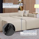 Ver mais imagens de Sofá Cama Retrátil e Reclinável 2 Lugares Linho Bege 180cm Júlia Yescasa