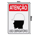 Ver imagem 2 de Combo 3 Placas De Sinalização Atenção Capacete Uso Obrigatório 20x30 Acesso - S-205 F9e