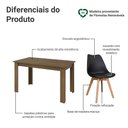 Ver imagem 4 de Conjunto Sala de Jantar Betim Mesa Tampo de Madeira 4 Cadeiras Rustic/preto Madesa