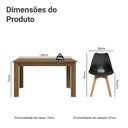 Ver imagem 3 de Conjunto Sala de Jantar Betim Mesa Tampo de Madeira 4 Cadeiras Rustic/preto Madesa