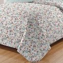 Ver imagem 3 de Kit Cobre Leito Colcha Daily Casal 3 Peças Dupla Face Estampado - Floral 53 - 100% Poliéster