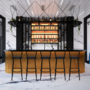 Ver imagem 6 de Kit 5 Banquetas para Balcão Bancada Cozinha Bistrô Ilhas Gourmet Bares Banco Flórida Preta