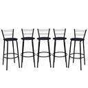 Ver imagem 1 de Kit 5 Banquetas para Balcão Bancada Cozinha Bistrô Ilhas Gourmet Bares Banco Flórida Preta