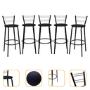Ver imagem 1 de Kit 5 Banquetas para Balcão Bancada Cozinha Bistrô Ilhas Gourmet Bares Banco Flórida Preta