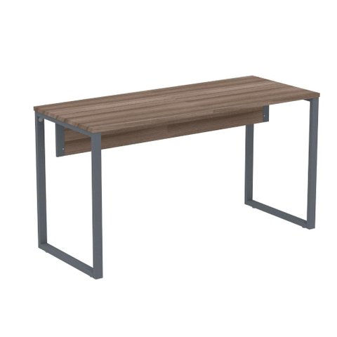 Mesa Escritório P25 Tub Pandin 150 Cm (larg) Tampo Mdp Walnut Pé Aço Tubular Grafito