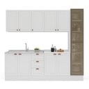 Ver imagem 2 de Cozinha Compacta 7 Peças com Cristaleira Branco Yescasa