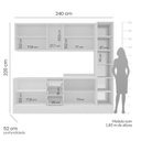 Ver imagem 3 de Cozinha Compacta 7 Peças com Cristaleira Branco Yescasa