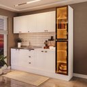 Ver imagem 1 de Cozinha Compacta 7 Peças com Cristaleira Branco Yescasa
