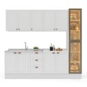 Ver imagem 4 de Cozinha Compacta 7 Peças com Cristaleira Branco Yescasa