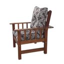 Ver imagem 5 de Poltrona Colonial Cancún de Madeira C/ Almofadas de Jacquard e Poliéster Estampa Arabesco