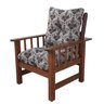 Poltrona Colonial Cancún de Madeira C/ Almofadas de Jacquard e Poliéster Estampa Arabesco - 8