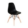 Kit 2 Cadeiras Concha Charles Eames Eiffel Preto Madeira - 2