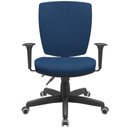 Ver imagem 6 de Kit 03 Cadeiras de Escritório Diretor Office Giratória Preto Alta Flexi P03 Poliéster Azul - Lyam Ly