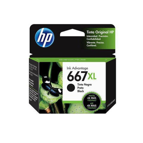 Cartucho de Tinta Hp 667xl 667 3ym81l 3ym81al Deskjet 2776 Preto