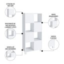 Ver imagem 5 de Conjunto Escritório Home Office 3 Peças Maly A06 Nogal/branco - Mpozenato