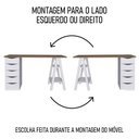 Ver imagem 7 de Conjunto Escritório Home Office 3 Peças Maly A06 Nogal/branco - Mpozenato