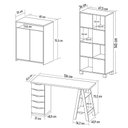 Ver imagem 4 de Conjunto Escritório Home Office 3 Peças Maly A06 Nogal/branco - Mpozenato