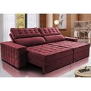 Ver imagem 1 de Sofá Retrátil e Reclinável 2,95m Cama inBox Big Star com SoftGel D40 Velupluma Vinho