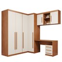 Ver imagem 2 de Guarda-Roupa Modulado 6 Peças 6 Portas 6 Gavetas Texas Marrom/Cinamomo/Off White Arenas