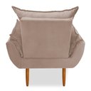 Ver imagem 4 de Poltrona Decorativa Opala Pés Palito Veludo Palha Chamby Móveis