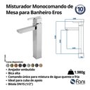 Ver imagem 6 de Misturador Monocomando de Mesa Lavatório Bica Alta Eros 1/2" Cromado (6877 C-640)