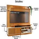 Ver imagem 3 de Estante Home para Tv 65 Polegadas Ares Cinamomo Off White Madetec
