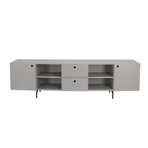 Rack Tube 2 Portas 2 Gavetas 2 Nichos 220x62x42 Beton Matt - Mdf Arauco