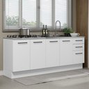 Ver imagem 1 de Kit com 2 Balcões de Cozinha 3 Gavetas 4 Portas Branco