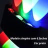 Arandela Led 6w Efeito 6 Fachos Rgb Colorida Acabamento Preto Biv Marca Hitec - 4