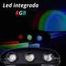 Arandela Led 6w Efeito 6 Fachos Rgb Colorida Acabamento Preto Biv Marca Hitec - 6