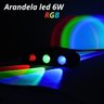 Arandela Led 6w Efeito 6 Fachos Rgb Colorida Acabamento Preto Biv Marca Hitec - 3