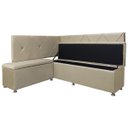 Ver imagem 3 de Canto Alemão Losango 4 Lugares 1,25x1,60m Veludo - Sofa Store:veludo Bege