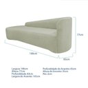 Ver imagem 3 de Recamier Curvo Orgânico 180cm 3 Lugares Lado Esquerdo para Sala de Estar Bouclé Paris Verde Oliva