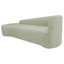 Ver imagem 4 de Recamier Curvo Orgânico 180cm 3 Lugares Lado Esquerdo para Sala de Estar Bouclé Paris Verde Oliva
