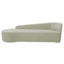 Ver imagem 2 de Recamier Curvo Orgânico 180cm 3 Lugares Lado Esquerdo para Sala de Estar Bouclé Paris Verde Oliva