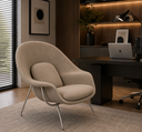 Ver imagem 2 de Poltrona Womb Chair | Suede Bege