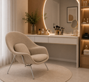Ver imagem 4 de Poltrona Womb Chair | Suede Bege