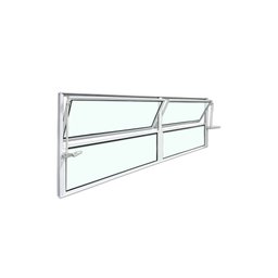 Vitro Basculante 2 Seções Branco 40x120 Linha Esmeralda Vidro Liso - 2