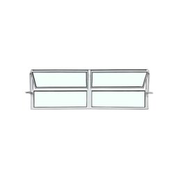 Vitro Basculante 2 Seções Branco 40x120 Linha Esmeralda Vidro Liso - 1