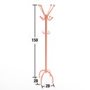 Ver imagem 2 de Dais Mancebo Cabideiro Chão Organizador Bolsa Casaco Roupa Laranja (terracota)