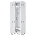 Ver imagem 2 de ARMÁRIO DE CANTO PARA CLOSET A 2,10 M491.B (CASA, LOJA) MUNDI MOVEIS