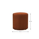 Ver imagem 4 de Puff Banqueta Decorativo Redondo Veludo Pé Plastico Viena:terracota