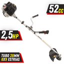 Ver imagem 2 de Roçadeira Lateral Kw52le Kawashima À Gasolina 2,5hp 52cc C/ Faca 3 Pontas + Óleo Toyama 2t