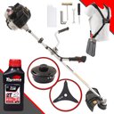 Ver imagem 6 de Roçadeira Lateral Kw52le Kawashima À Gasolina 2,5hp 52cc C/ Faca 3 Pontas + Óleo Toyama 2t