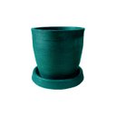 Ver imagem 1 de Vaso Plantar com Prato 30x30 Classico Oval Moderno Polietileno Bgplasticos V13 Azul Turquesa 018