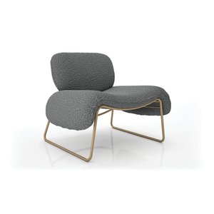 Poltrona Decorativa Versátil Calm Super Bouclé - Zahav Estofados