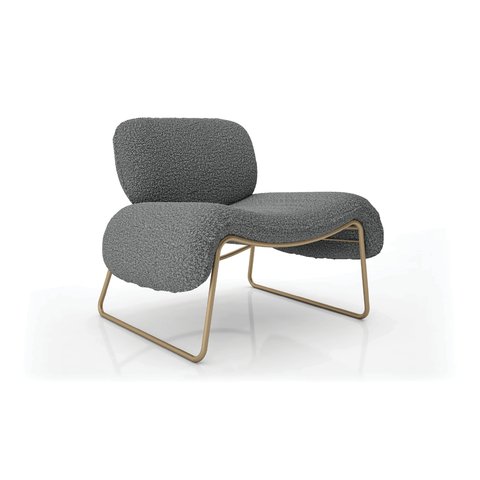 Poltrona Decorativa Versátil Calm Super Bouclé - Zahav Estofados