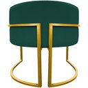 Ver imagem 4 de Poltrona Decorativa Recepção Luna Suede Cores Base de Ferro Dourada - Verde, Suede